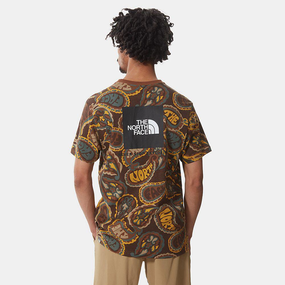 The North Face Redbox Ανδρικα T Shirt - Καφε (VOXQ93856)